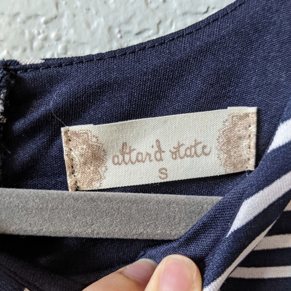 Navy & White Striped Altar'd State Dress Size S - Picture 2 of 10